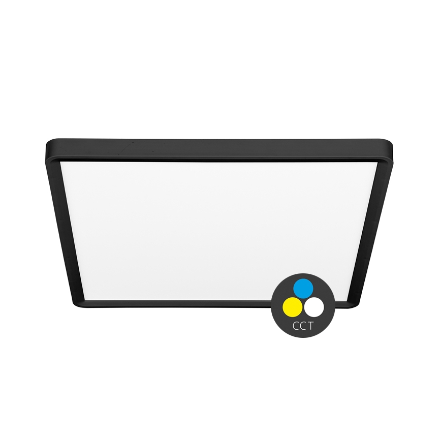 LED Plafondlamp TERY LED/40W/230V 3000/4000/6000K 50x50 cm IP40 zwart