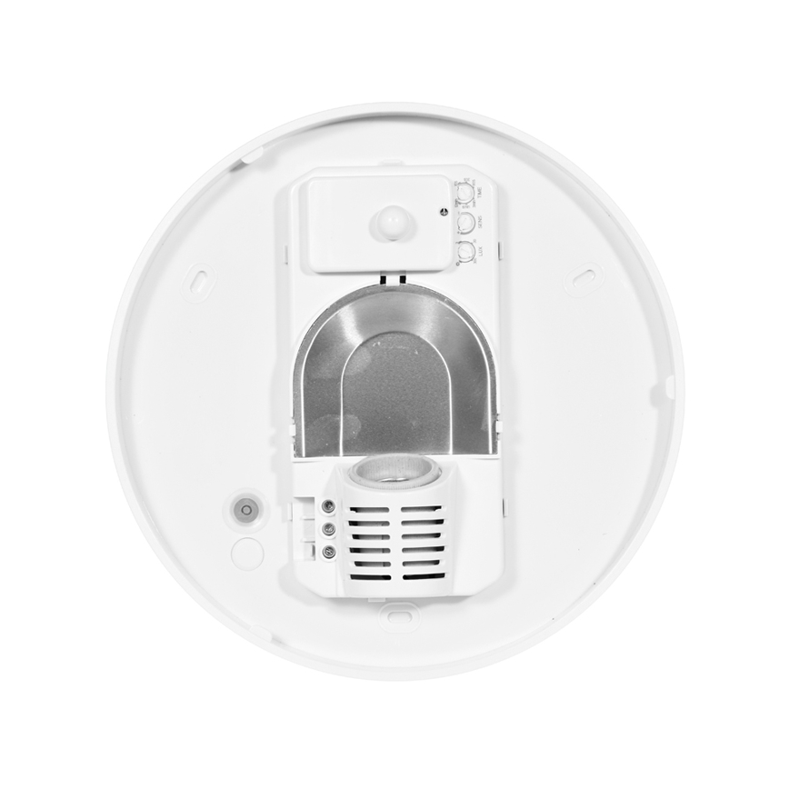 Plafondlamp voor buiten met sensor HECTOR 1xE27/60W/230V diameter 30 cm IP44 opaal wit