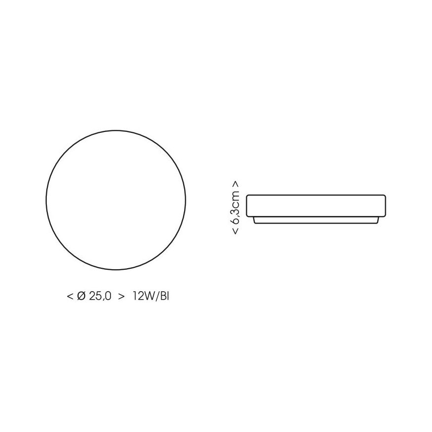LED Badkamer plafondlamp LIRA LED/12W/230V 4000K diameter 25 cm IP44 wit