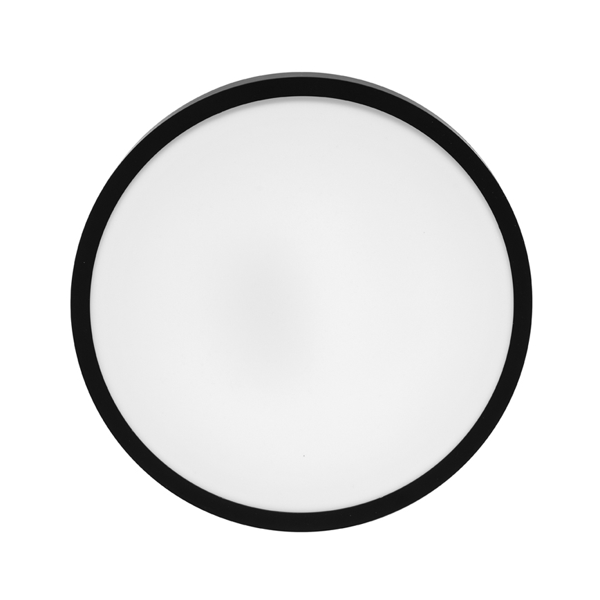 LED Badkamer plafondlamp LIRA LED/18W/230V 4000K diameter 29,5 cm IP44 zwart