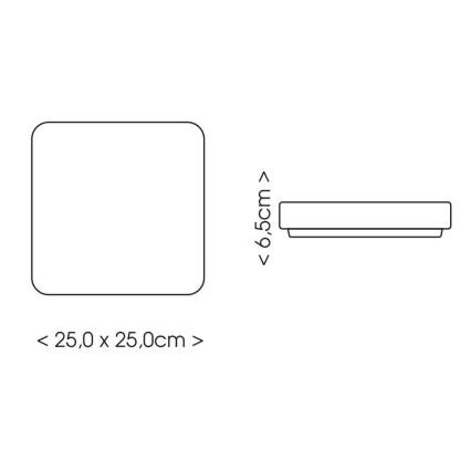 LED Badkamer plafondlamp LUKY LED/12W/230V 4000K 25x25 cm IP44 wit