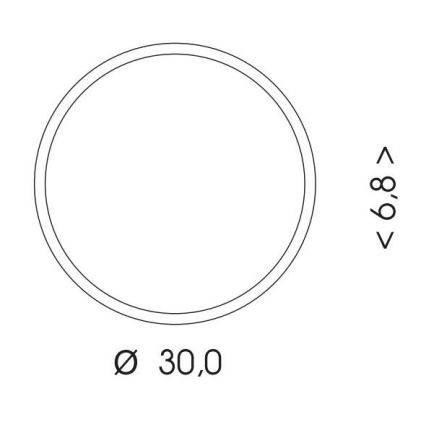 LED Plafondlamp voor buiten MARTIN LED/15W/230V 3000/4000K diameter 30 cm IP65 zwart