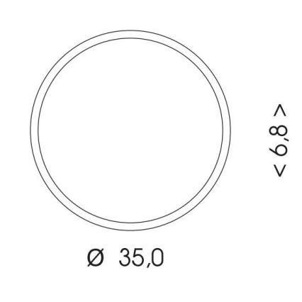 LED Plafondlamp voor buiten MARTIN LED/25W/230V 3000/4000K diameter 35 cm IP65 zwart