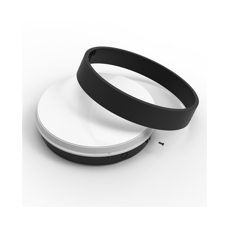 LED Plafondlamp voor buiten met sensor MARTIN LED/25W/230V 3000/4000K diameter 35 cm IP65 zwart