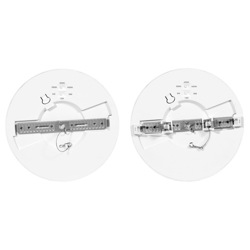 Dimbare LED hangende plafond verlichting met sensor LEXA LED/6/12/18W/230V 3000/4000/6000K diameter 22,5 cm wit