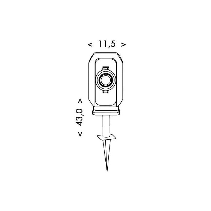 Tuinstopcontact met timer 2-voudig IP44