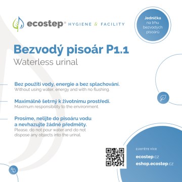 EcoStep 100002 - Informatiebord voor waterloos urinoir P1.1 CZ/ENG