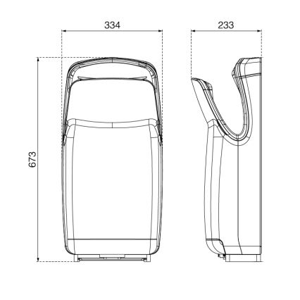 EcoStep 10007 - Handendroger R1.1 750/1000W/230V zwart