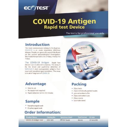 ECOTEST RAPID - Antigeen sneltest COVID-19, verpakking 20st