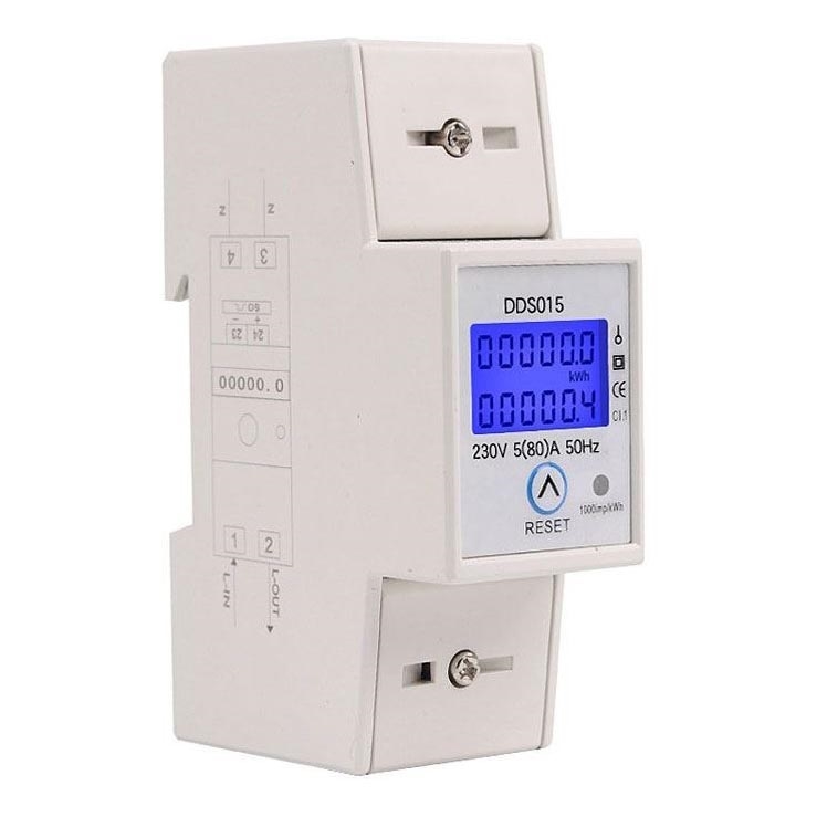 Eenfasige Elektriciteitsmeter voor DIN-rail DDS015