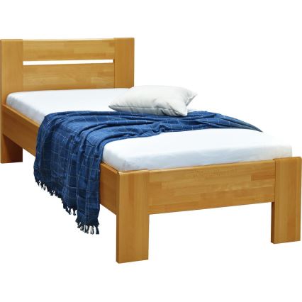 Eenpersoonsbed AMBER 90x200 cm, lichte walnoot