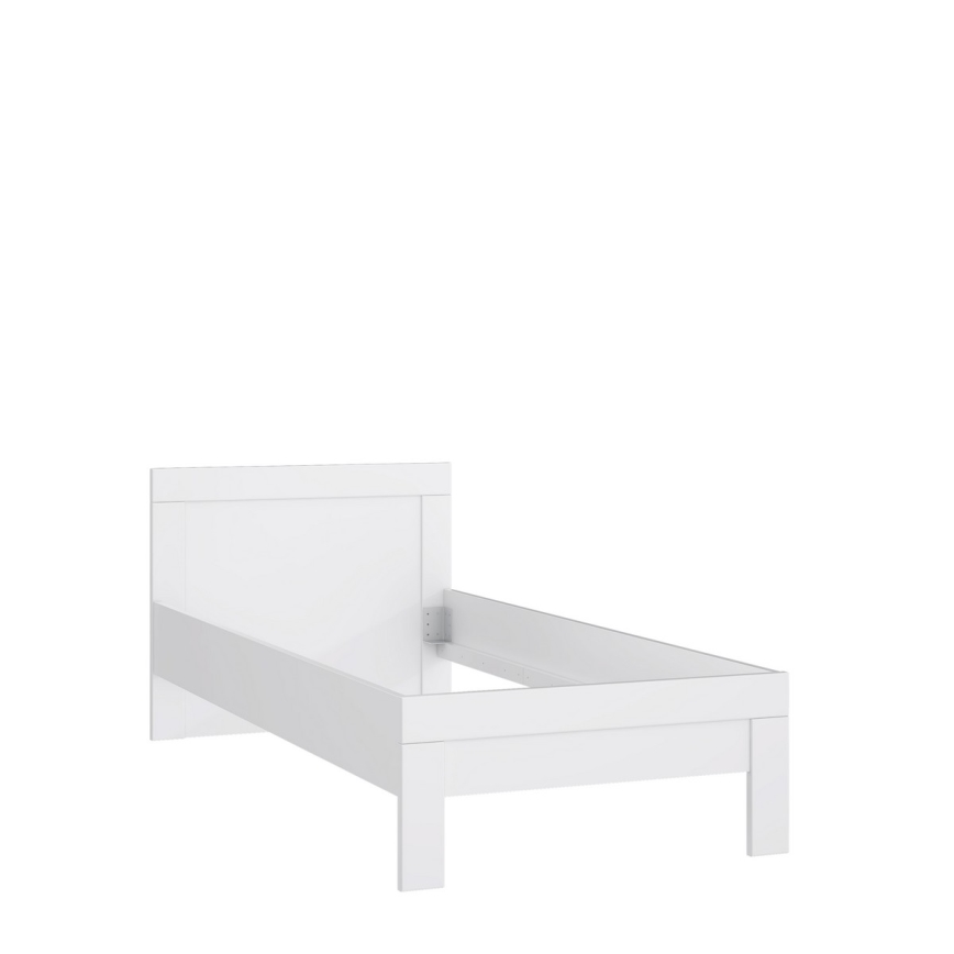 Eenpersoonsbed SNOWIE 90 x 200 cm wit