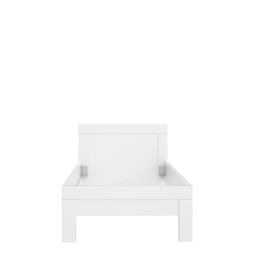 Eenpersoonsbed SNOWIE 90 x 200 cm wit
