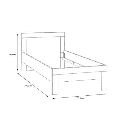 Eenpersoonsbed SNOWIE 90 x 200 cm wit