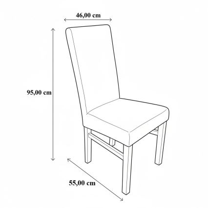 Eetkamerstoel ALISON zwart/eiken