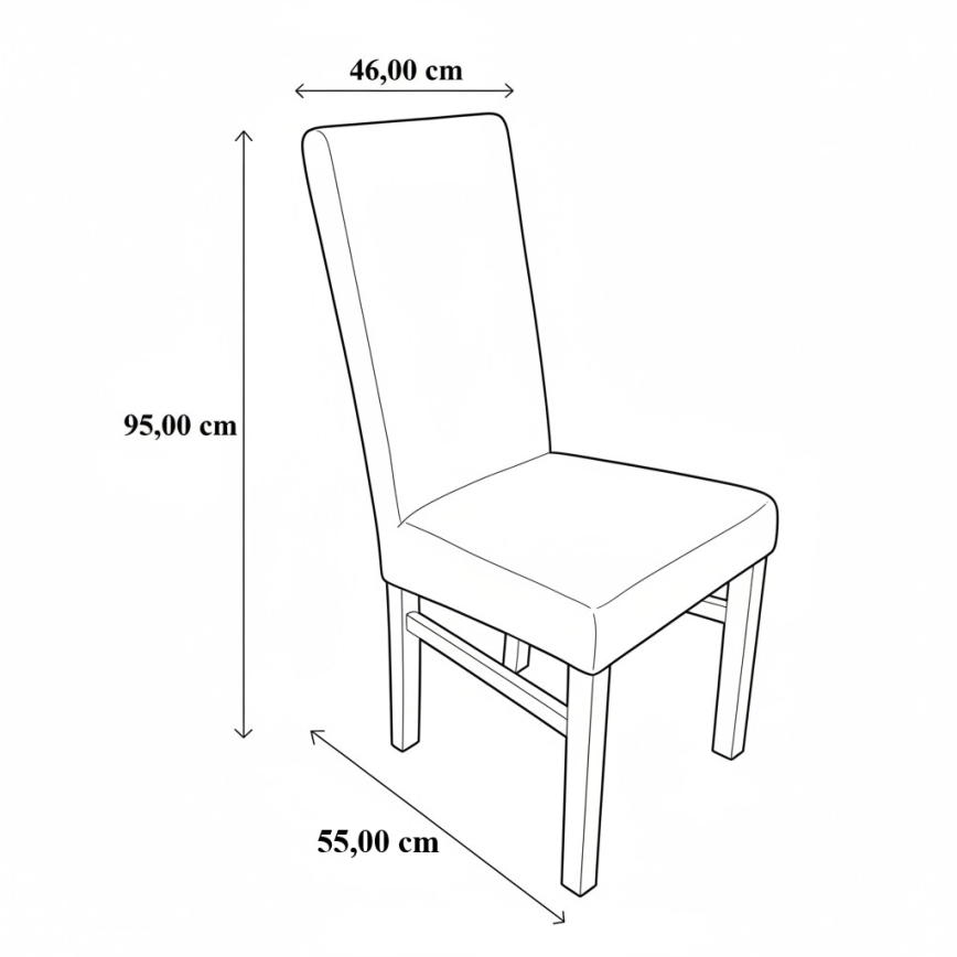 Eetkamerstoel ALISON zwart/eiken