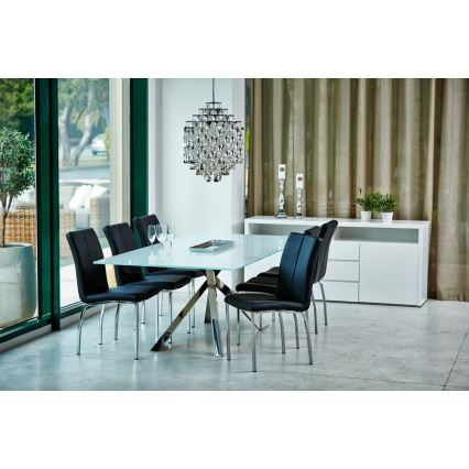 Eetkamerstoel AMAL 1 st. zwart/mat chroom