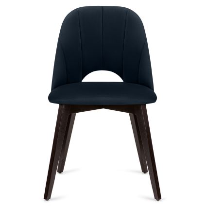 Eetkamerstoel BOVIO 86x48 cm donkerblauw/beuken