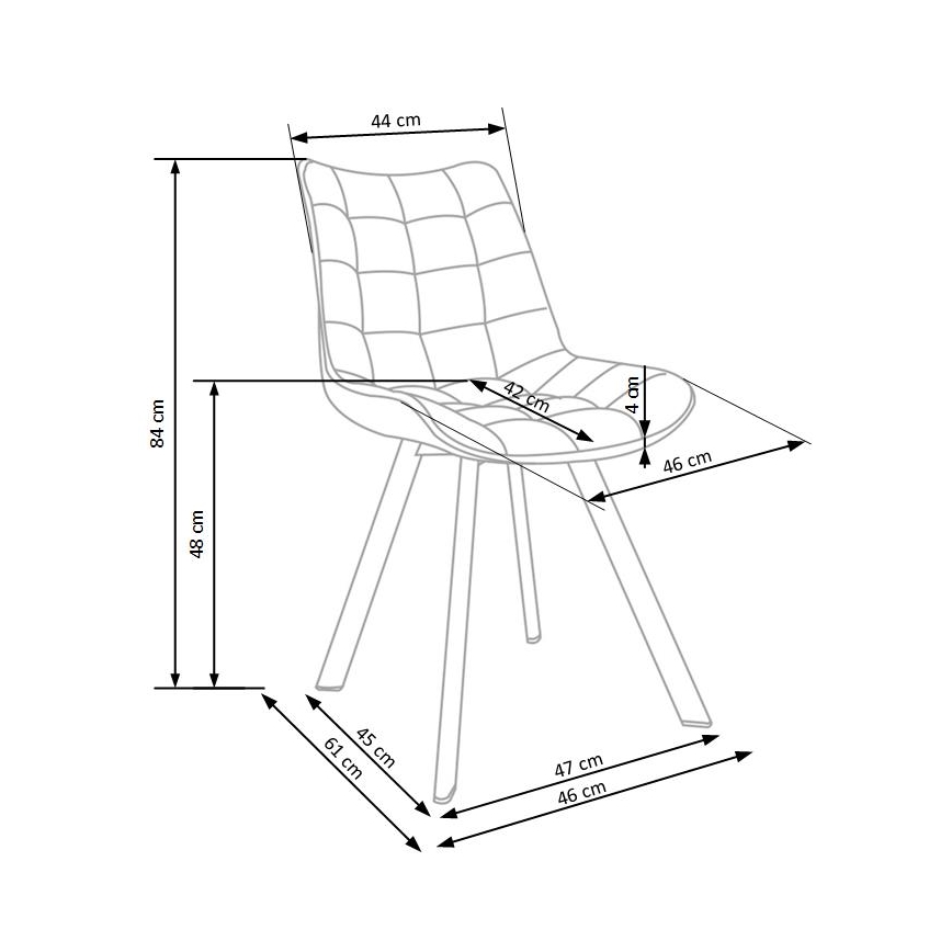 Eetkamerstoel COMORO, 1 stuk, kaneelkleurig bruin