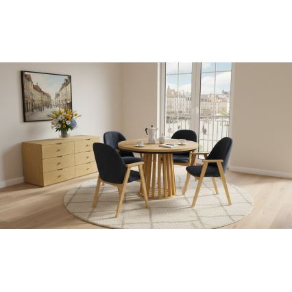 Eetkamerstoel GARDA eiken/antraciet
