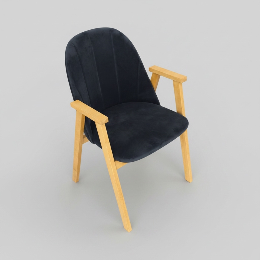 Eetkamerstoel GARDA eiken/antraciet