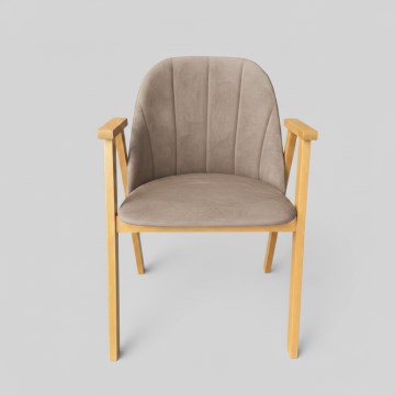 Eetkamerstoel GARDA eiken/beige