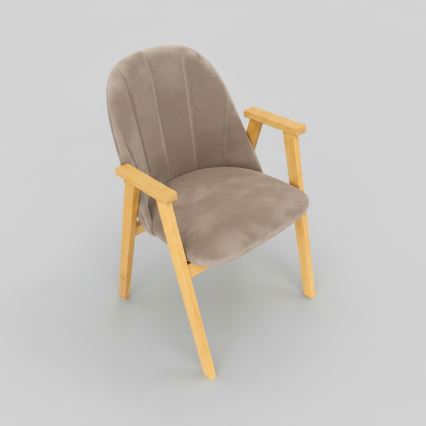 Eetkamerstoel GARDA eiken/beige