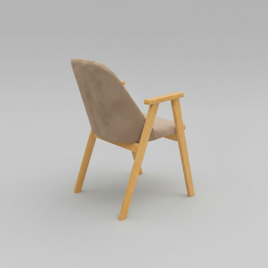 Eetkamerstoel GARDA eiken/beige