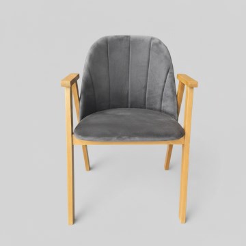 Eetkamerstoel GARDA eiken/grijs