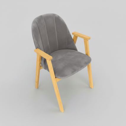 Eetkamerstoel GARDA eiken/grijs