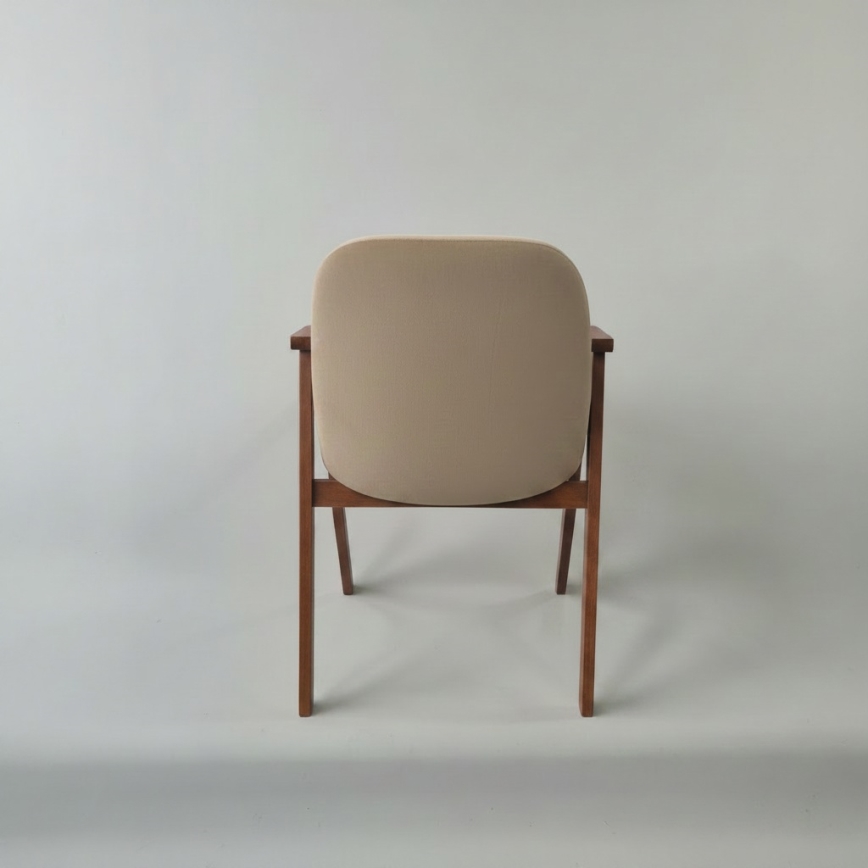 Eetkamerstoel GARDA walnoot/beige