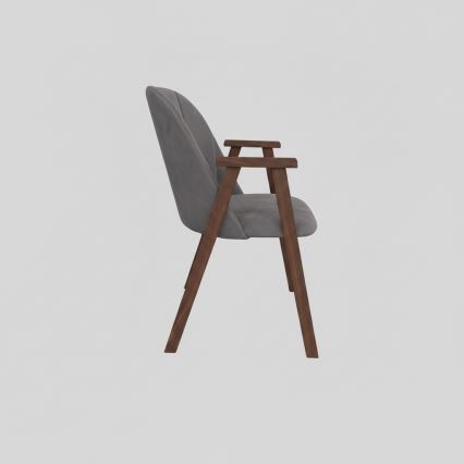 Eetkamerstoel GARDA walnoot/grijs