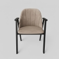 Eetkamerstoel GARDA zwart/beige