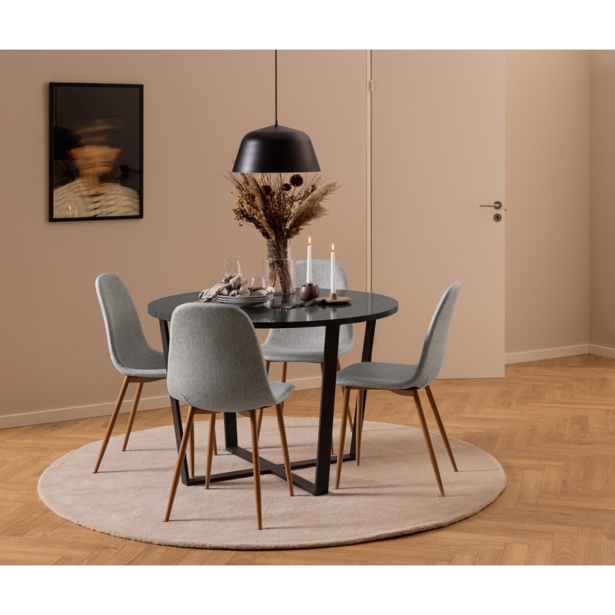 Eetkamerstoel KAIA 1 st. lichtgrijs/eiken