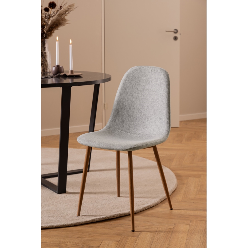 Eetkamerstoel KAIA 1 st. lichtgrijs/eiken