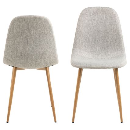 Eetkamerstoel KAIA 1 st. lichtgrijs/eiken