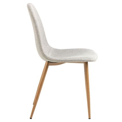 Eetkamerstoel KAIA 1 st. lichtgrijs/eiken