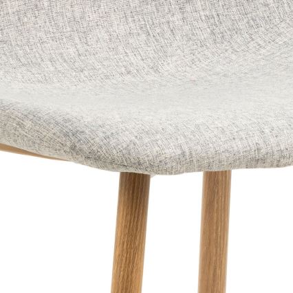 Eetkamerstoel KAIA 1 st. lichtgrijs/eiken