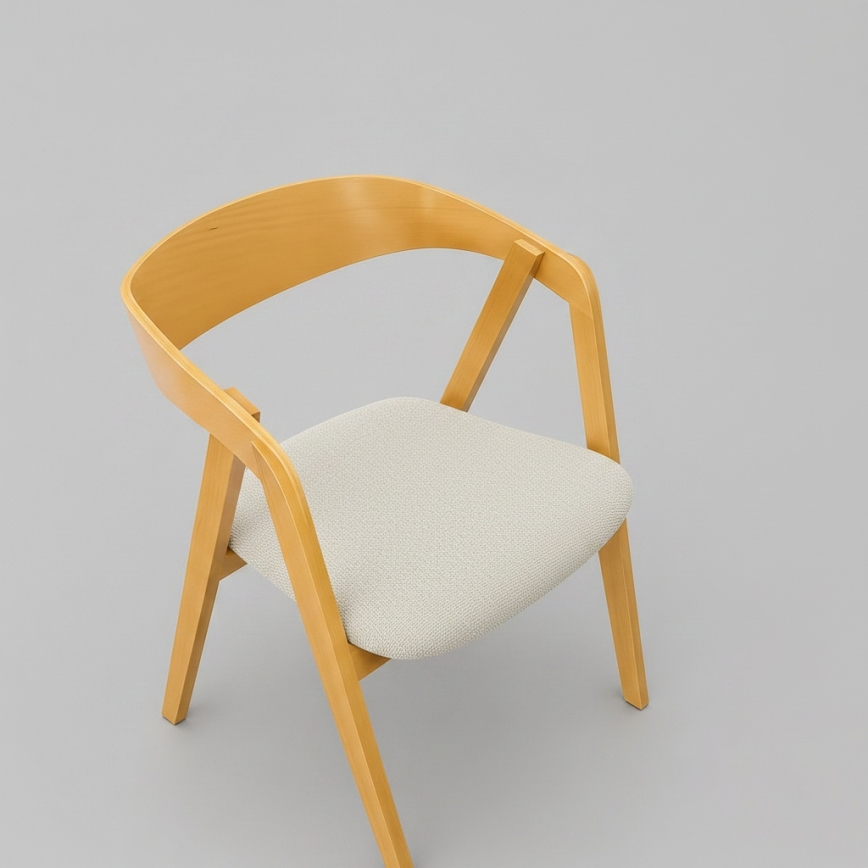 Eetkamerstoel LUSO eiken/beige