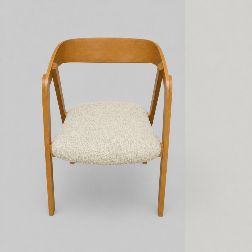 Eetkamerstoel LUSO eiken/beige