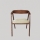 Eetkamerstoel LUSO notenhout/beige
