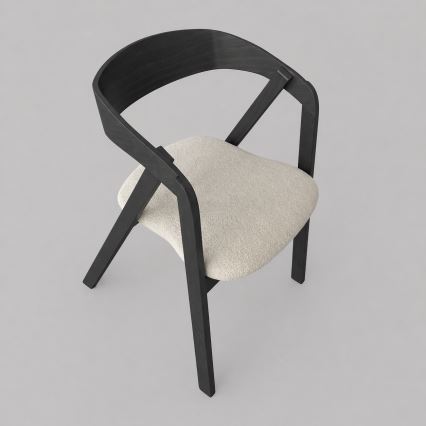 Eetkamerstoel LUSO zwart/beige