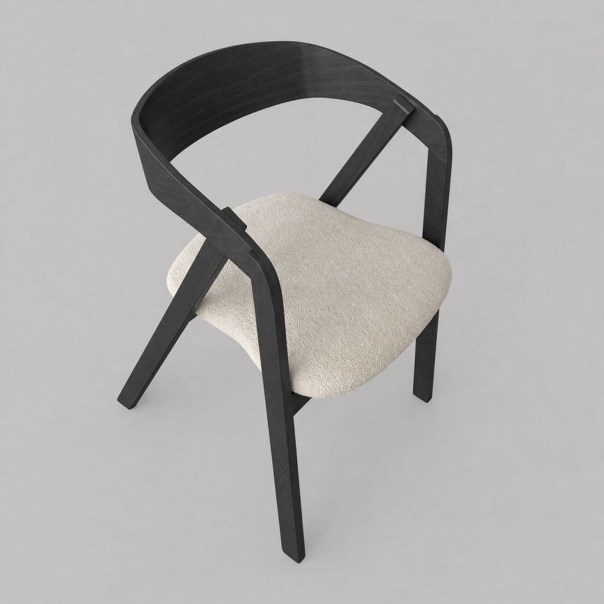 Eetkamerstoel LUSO zwart/beige