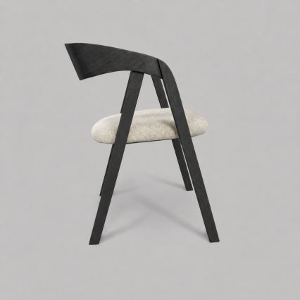 Eetkamerstoel LUSO zwart/beige