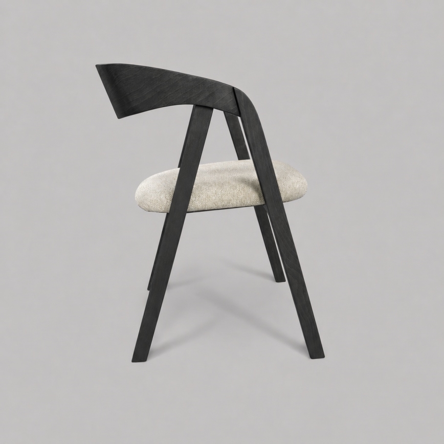Eetkamerstoel LUSO zwart/beige