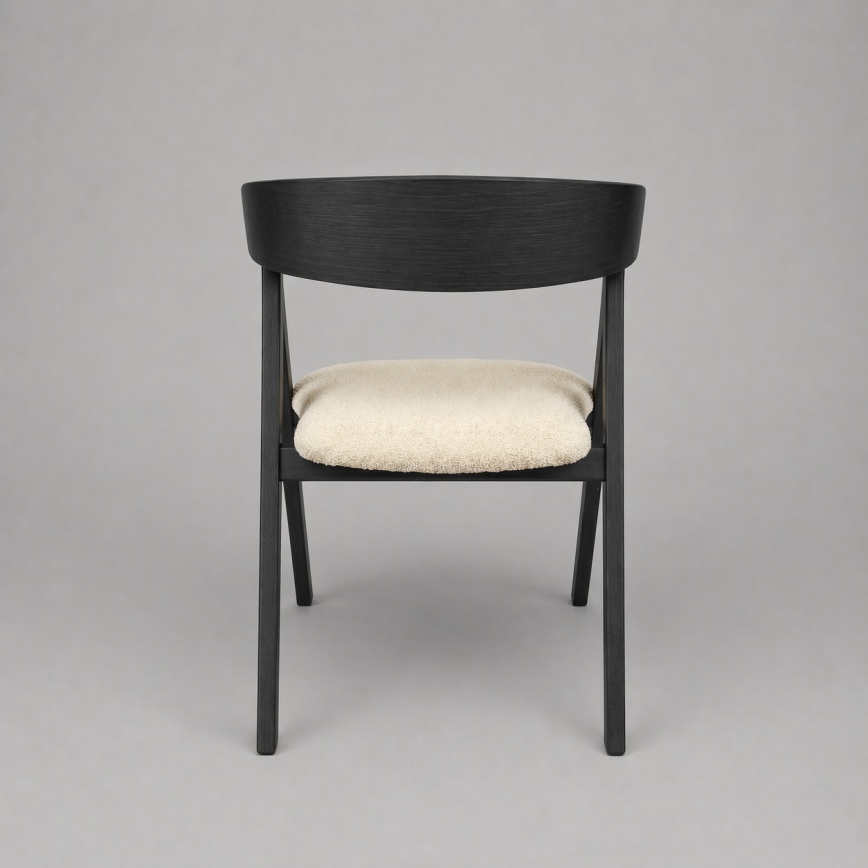 Eetkamerstoel LUSO zwart/beige