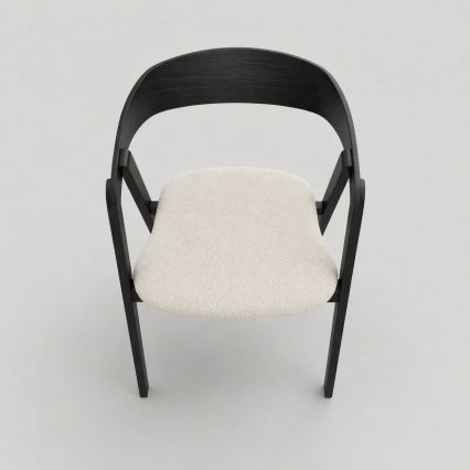 Eetkamerstoel LUSO zwart/beige
