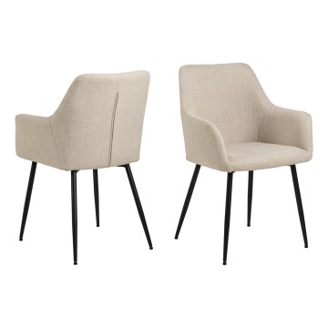 Eetkamerstoel met armleuningen TANYA 1 st. beige