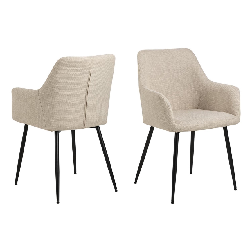 Eetkamerstoel met armleuningen TANYA 1 st. beige