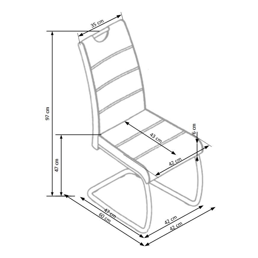 Eetkamerstoel SAFFON, 1 stuk, wit
